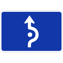 Flèche de direction tout droit (carrefour giratoire)