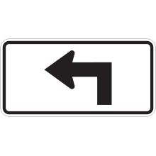 Panonceau de direction à droite (flèche avancée)