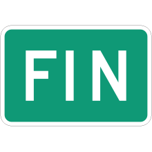 Fin (« Identification de la Route verte»)