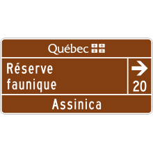 Direction to Wildlife Reserve sign