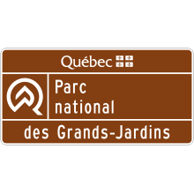 Québec National Park sign (marker)