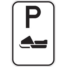 Parking Permitted (Snowmobile) sign
