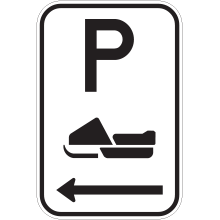 Parking Permitted (Snowmobile) sign