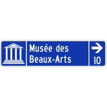 Direction to a Private Tourist Facility sign