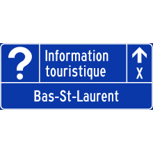 Acheminement vers un bureau d’information touristique (Bas-St-Laurent)