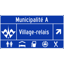 Village-relais (direction de sortie)