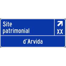 Direction de sortie vers un site patrimonial (Arvida)