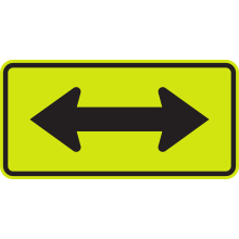 Left of Right Directional Arrow tab sign