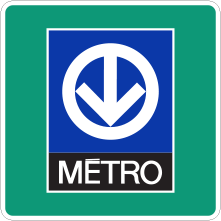 Park and Ride sign, Métro station