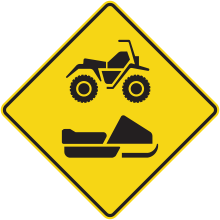 Successive Off-Highway Vehicle (OHV) Crossing Sign