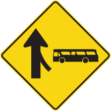 Voie convergente d’autobus