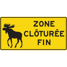 Zone clôturée pour orignaux