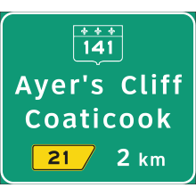 Présignalisation de sortie
