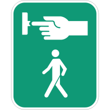 Bouton d'appel de feux pour piétons
