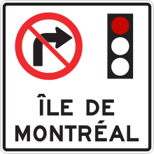 Virage à droite interdit au feu rouge