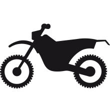 Silhouette de la motocyclette tout-terrain