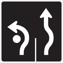 Direction des voies (carrefour giratoire à voies multiples)