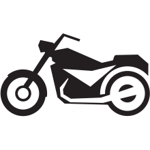 Silhouette de la motocyclette
