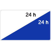 Dispositions des types de carburants et de l'inscription 24 h (espace combiné)