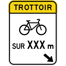 Circulation permise sur trottoir