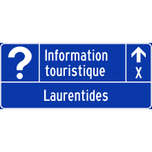 Acheminement vers un bureau d’information touristique (Laurentides)